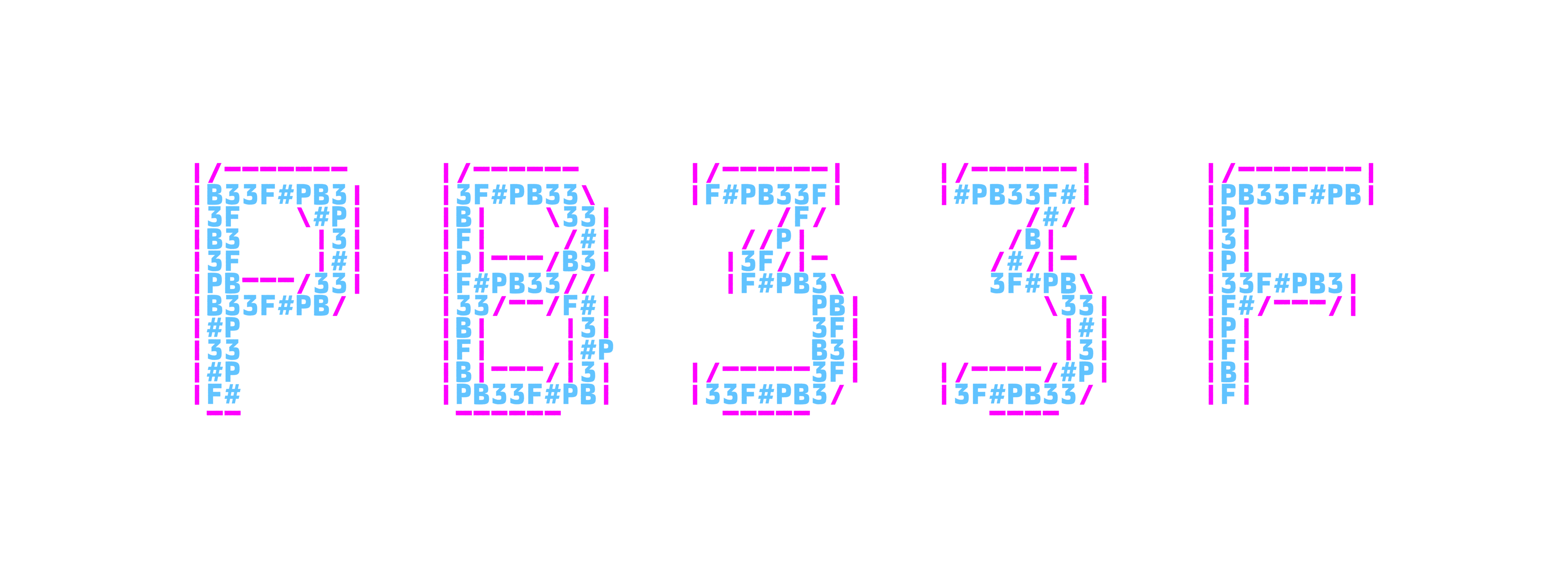 Spinning neon logo pb33f animation